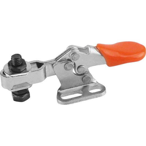 Kipp Toggle Clamp Mini Steel, Horizontal Foot, Comp:Plastic, Comp:Orange, M=M05X20 K0071.0050